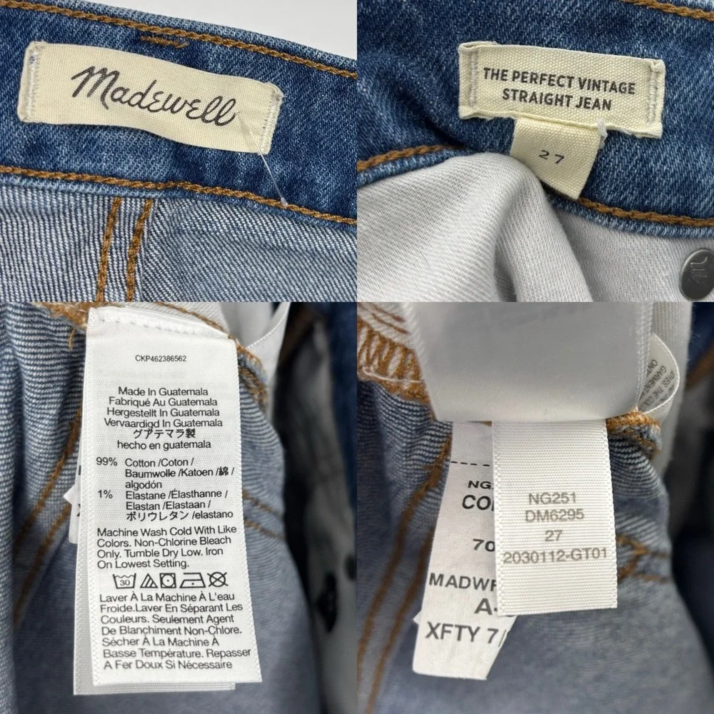 Madewell Straight Leg Jeans in Medium Blue - Picture 11 of 14